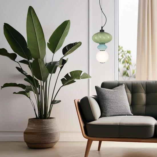 Lampa wisząca LED w stylu art deco do przytulnej sypialni