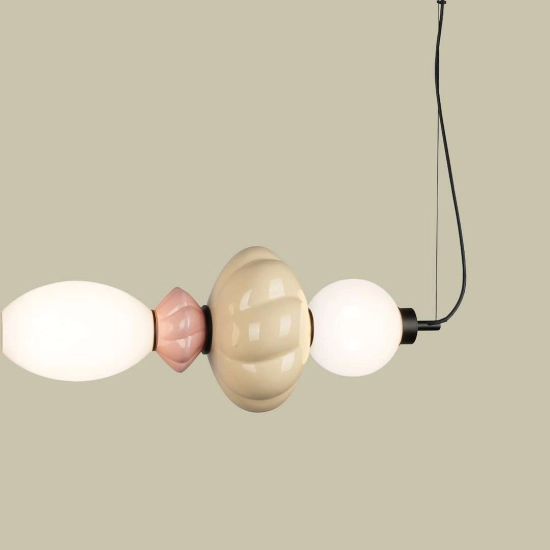 Wielokolorowa lampa wisząca LED do pomieszczeń w stylu retro