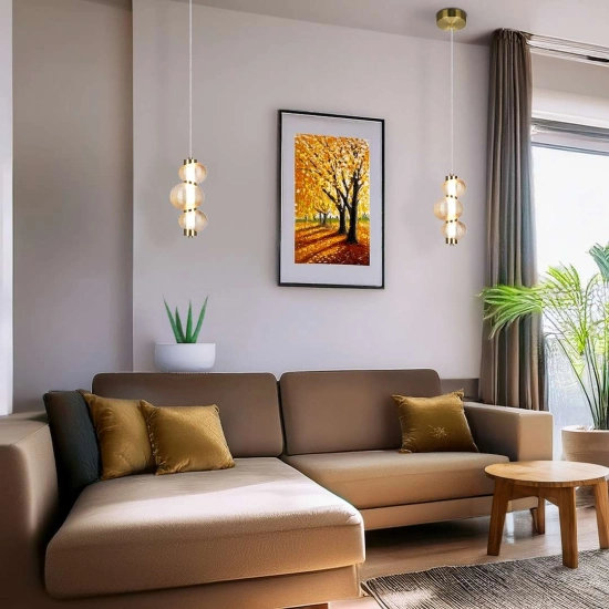 Designerska lampa wisząca LED o ciepłej barwie światła