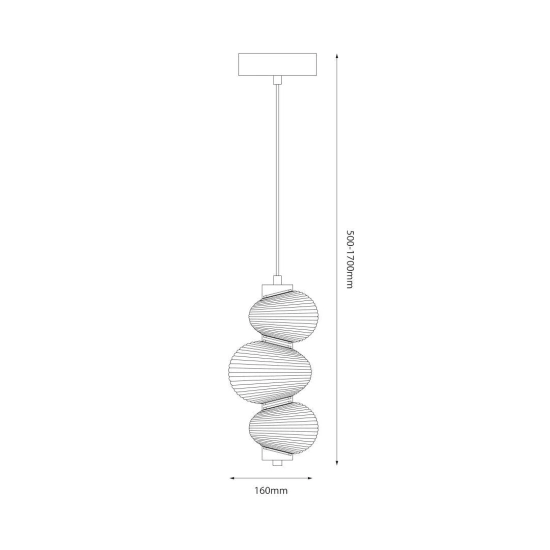 Designerska lampa wisząca LED o ciepłej barwie światła