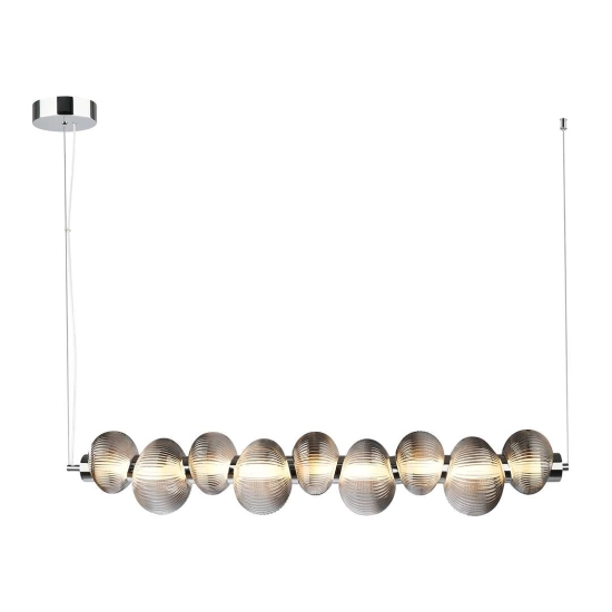 Niebanalna lampa wisząca LED nad prostokątny stół do jadalni