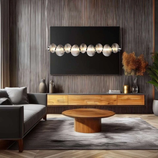 Niebanalna lampa wisząca LED nad prostokątny stół do jadalni