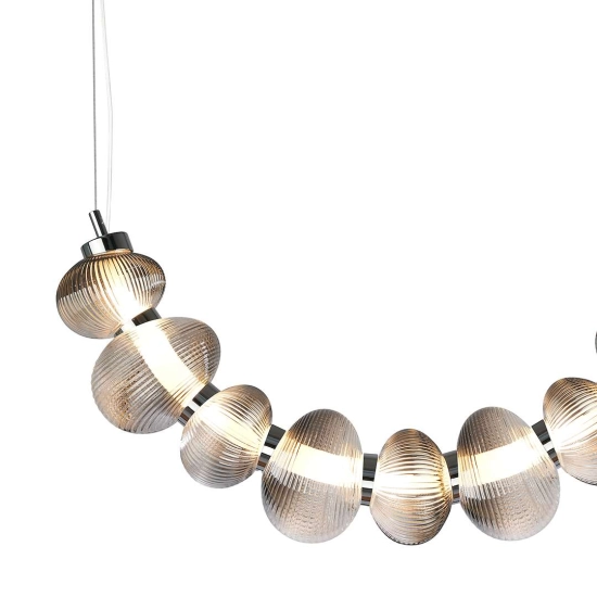 Lampa wisząca LED do nowoczesnego salonu, szklane klosze