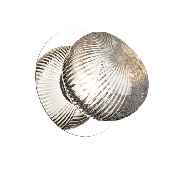 Kinkiet ścienny / lampa sufitowa z ryflowanym kloszem, LED