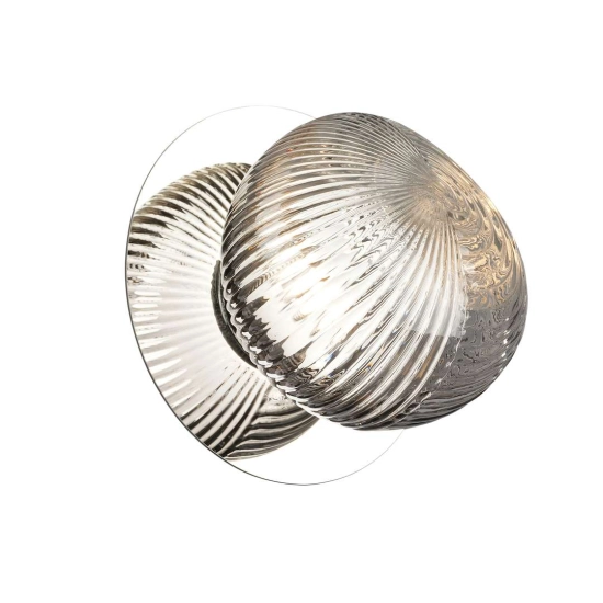 Kinkiet ścienny / lampa sufitowa z ryflowanym kloszem, LED