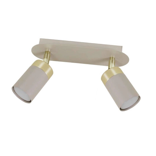 Lampa sufitowa z dwoma ruchomymi reflektorami na żarówki GU10