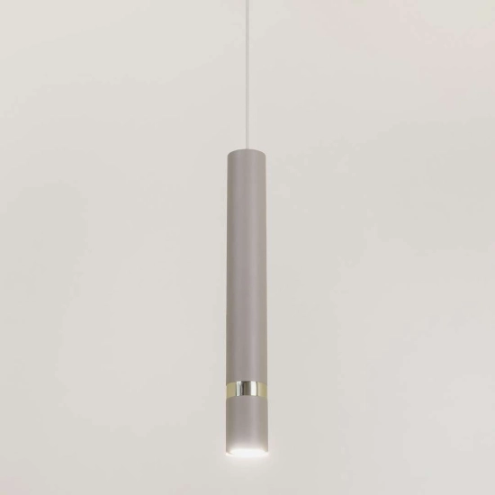 Lampa wisząca, pojedynczy zwis w kształcie tuby na żarówkę GU10