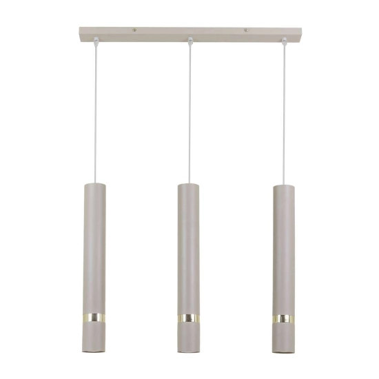 Lampa wisząca, trzy tuby na żarówki GU10 w kolorze kaszmirowym