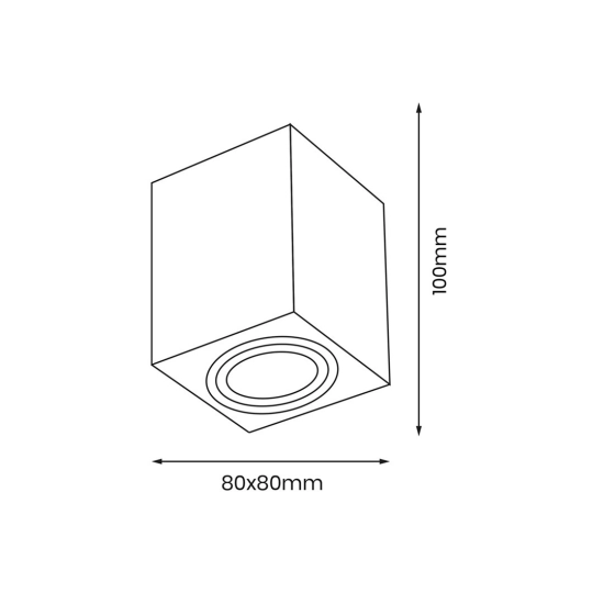 Biała oprawa natynkowa na jedną żarówkę GU10, downlight do holu