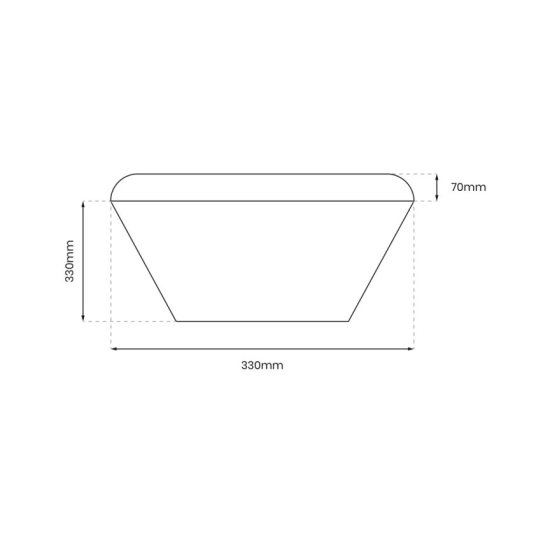 Złoty plafon LED do nowoczesnej łazienki 33x33cm 4000K