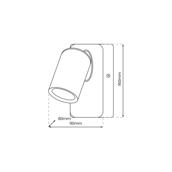 Nowoczesna, minimalistyczna lampa ścienna w stylu technicznym