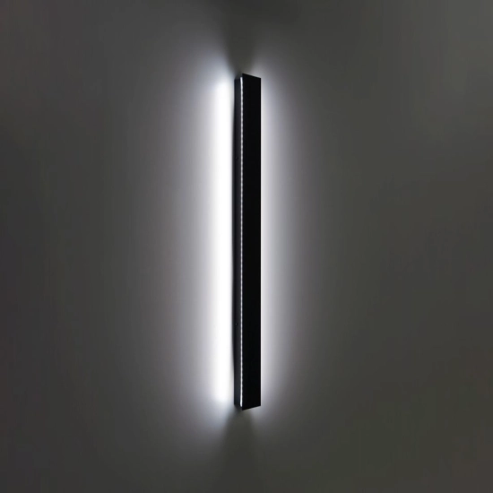 Czarna listwa zewnętrzna, ledowa lampa ścienna 14W 4000K 60cm