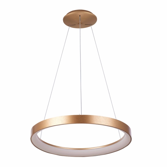 Designerska, złota lampa wisząca do nowoczesnego salonu ⌀78cm