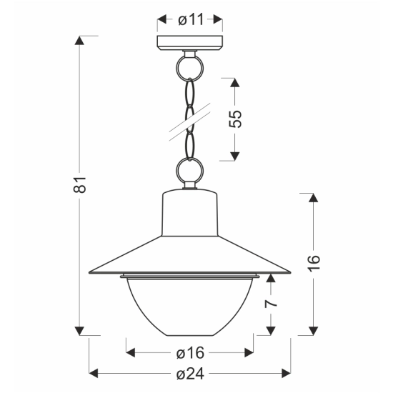 Ozdobna lampa wisząca do oświetlenia werandy lub tarasu