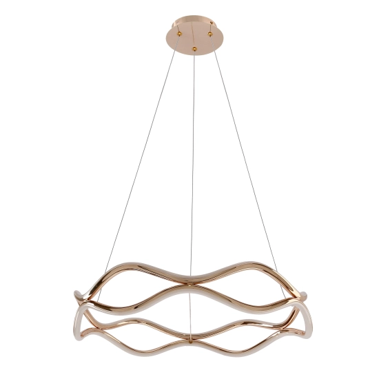 Lampa wisząca LED w nowoczesnym stylu, złota fala