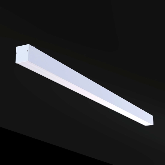 Długa, minimalistyczna listwa sufitowa LED z blendą 151cm 4000K 86°