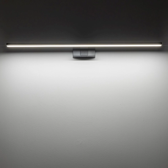 Czarny kinkiet LED z neutralnym światłem 80cm LED 15W 4000K