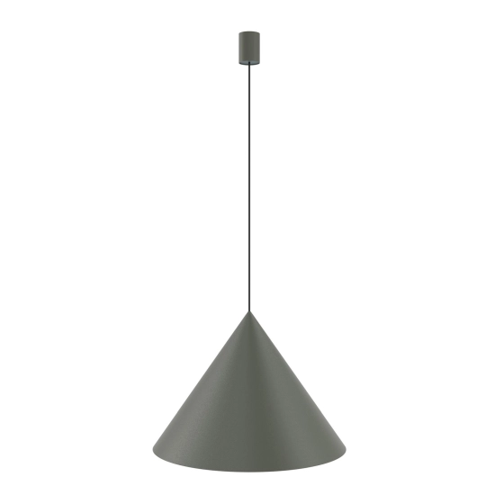 Industrialna lampa wisząca, duży, stożkowy klosz na przewodzie ⌀50cm