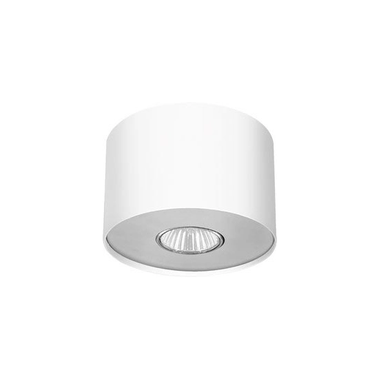 Biała lampa natynkowa, krótki spot, downlight na gwint GU10