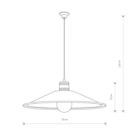 Czarno-złota lampa wisząca w stylu industrialnym, regulowana wysokość