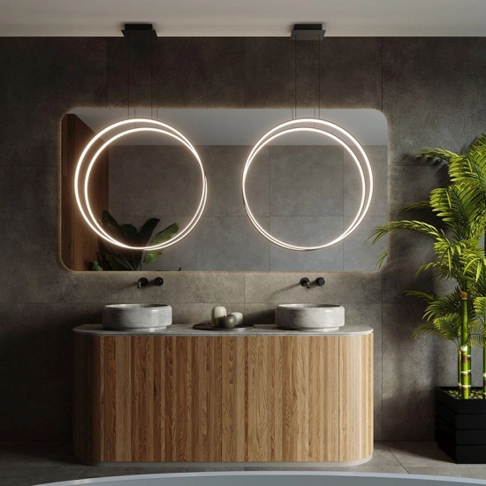 Nowoczesna lampa wisząca, koło, obręcz Ø78cm, światło ledowe 4000K