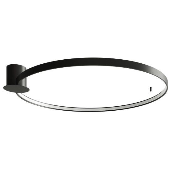 Nowoczesna, czarna lampa sufitowa LED 4000K Ø110cm, do dużego pokoju