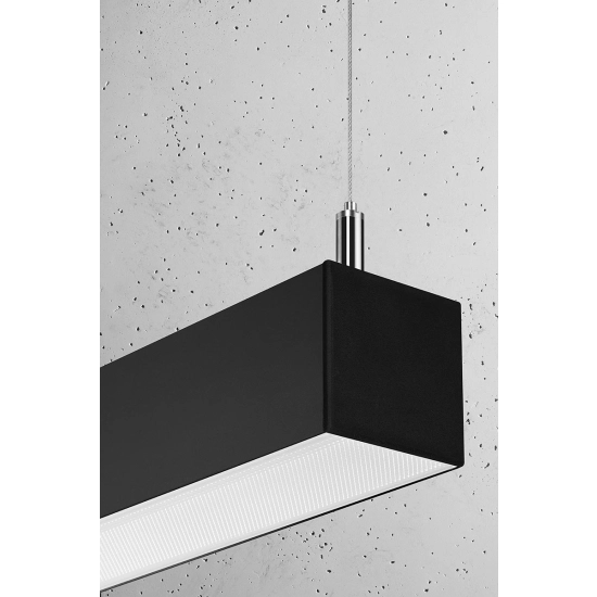 Nowoczesna, minimalistyczna czarna lampa ledowa wisząca 145cm 3000K