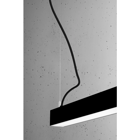 Nowoczesna, minimalistyczna czarna lampa ledowa wisząca 145cm 3000K