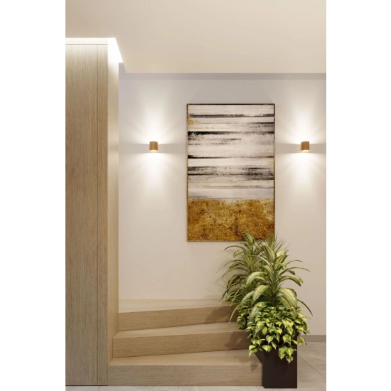 Nowoczesna lampa ścienna, dwustronnie otwarta tuba na żarówkę G9