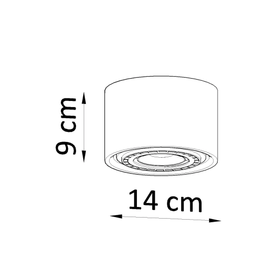 Betonowa lampa natynkowa, spot na gwint GU10, downlight do holu