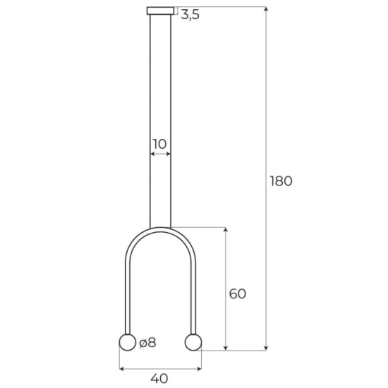 Modernistyczna lampa wisząca LED, złoty łuk z dwoma światłami