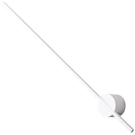 Długi, minimalistyczny, biały, obrotowy kinkiet LED długość 79cm