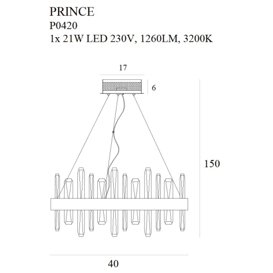 Ozdobna, złota obręcz LED z pionowymi kryształkami Ø40cm, do sypialni