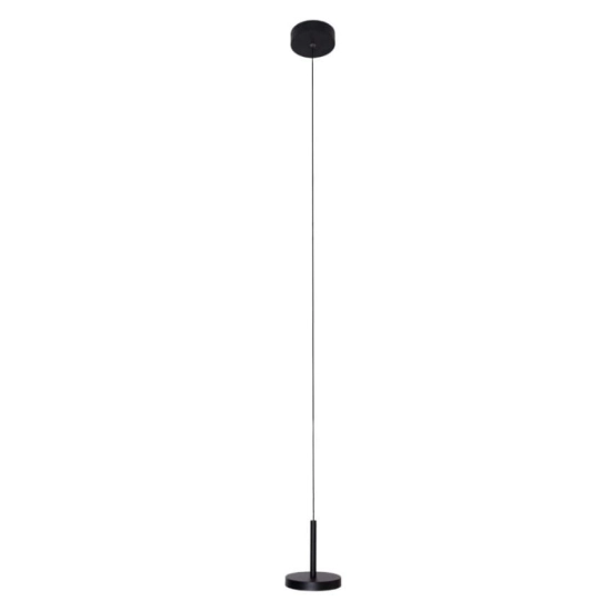 Minimalistyczna, techniczna lampa wisząca, ledowa tarcza