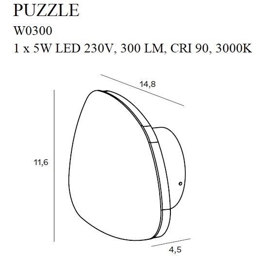 Czarna lampa ścienna LED o designerskim kształcie, idealna do sypialni