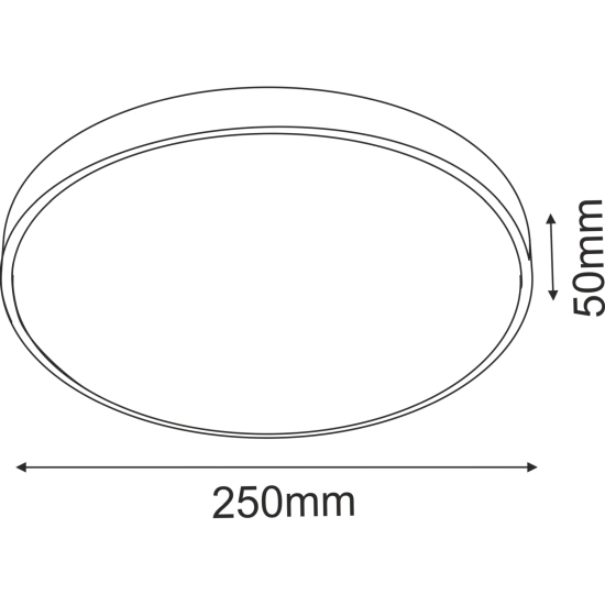 Techniczna, ledowa lampa na balkon i do łazienki ⌀25cm 4000K IP54