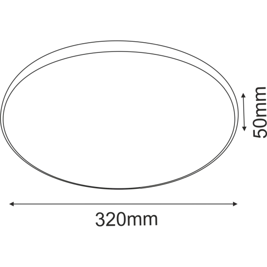 Okrągła, ledowa lampa sufitowa do łazienki ⌀32cm 3000K IP54