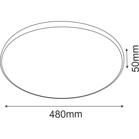 Ledowa lampa sufitowa na taras lub do łazienki ⌀48cm 4000K IP54