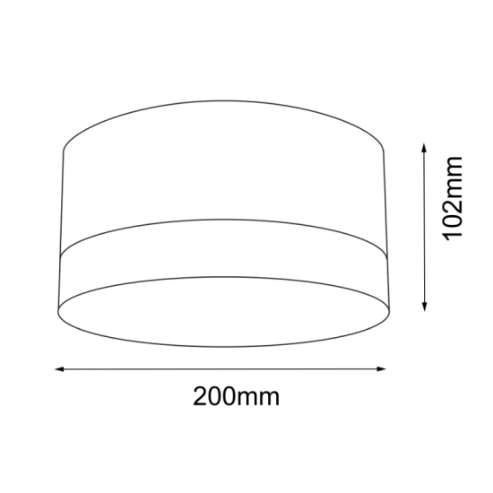 Czarna tuba natynkowa, krótki downlight do holu i kuchni ⌀20cm