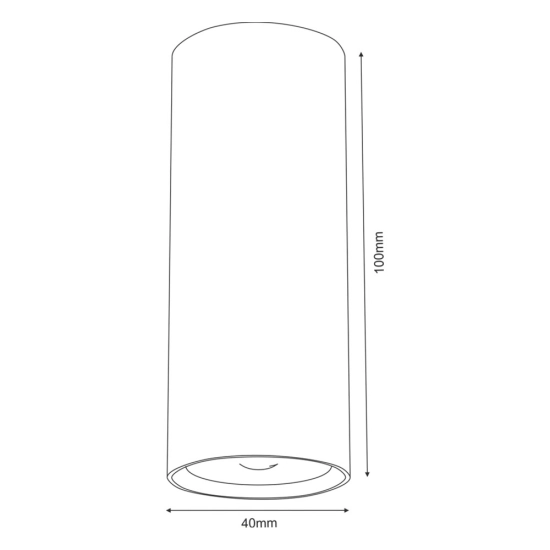 Klasyczny spot z nieruchomym światłem, tuba do holu 10x4cm GU10/MR11