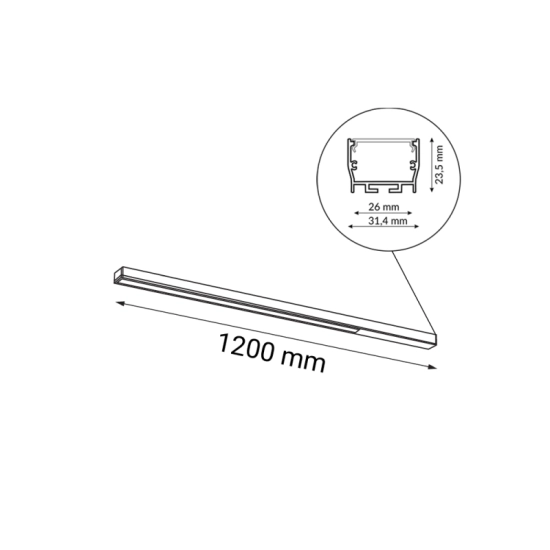 Natynkowa, wąska lampa wisząca LED do salonu 120cm 4000K