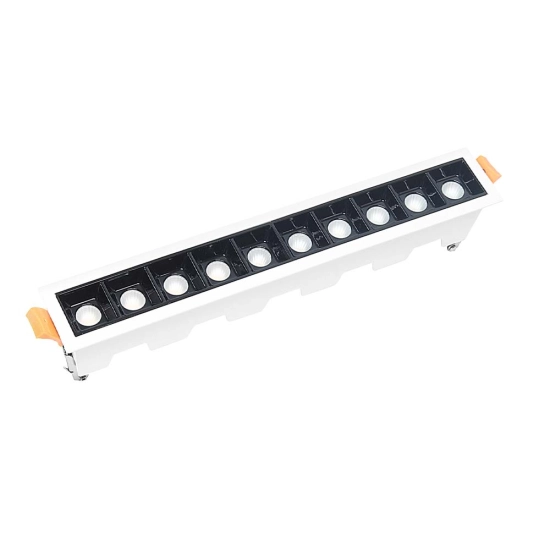 Listwa wpustowa do oświetlenia wąskiego korytarza 4,5x28cm LED 3000K