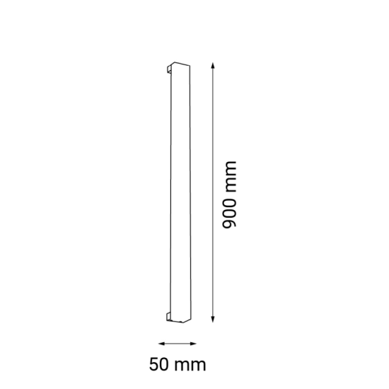 Ledowy kinkiet w formie listwy z ciepłym światłem 90cm 3000K