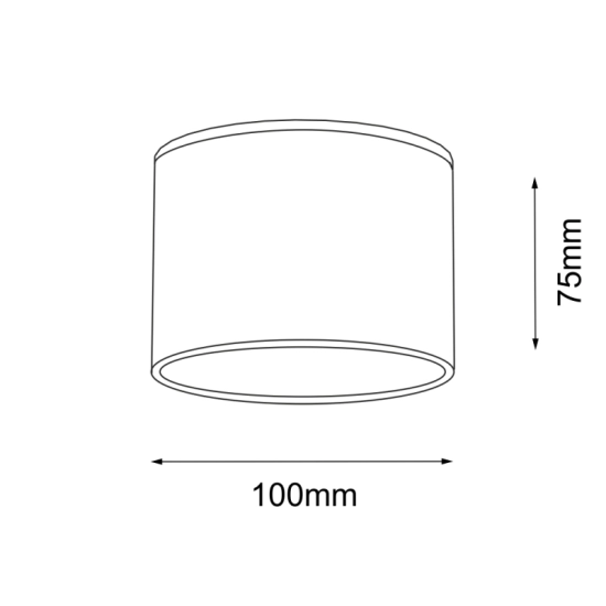 Okrągły spot natynkowy na jedną żarówkę, downlight do łazienki