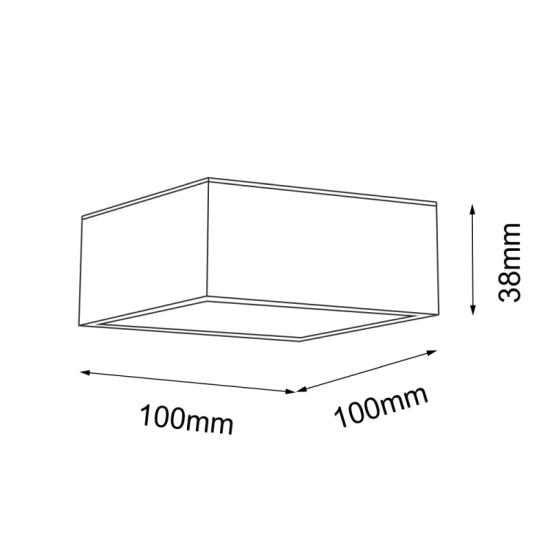 Lampa natynkowa spot LED do łazienki i korytarza IP44 3000K