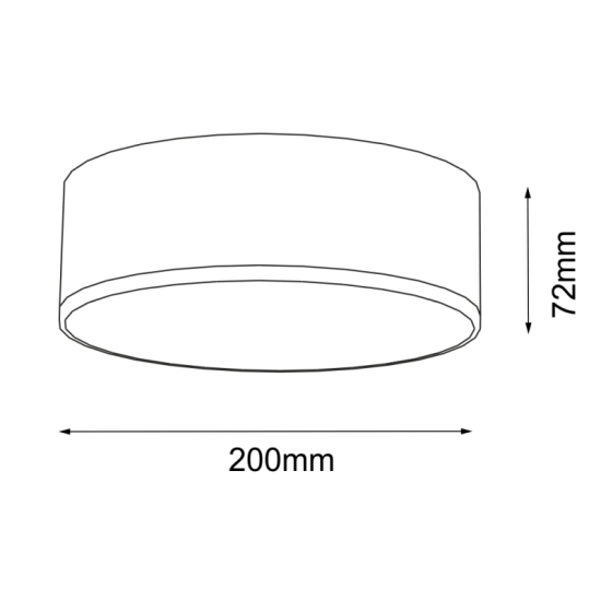 Okrągła, ledowa lampa sufitowa z neutralnym światłem ⌀20cm 4000K