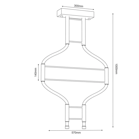 Designerska lampa wisząca LED o nietuzinkowym kształcie 3000K