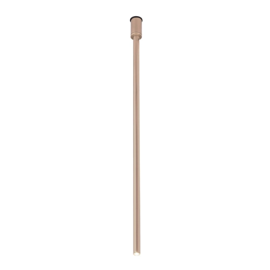 Ozdobna, wąska tuba natynkowa na żarówkę G9 - platyna mat 130cm