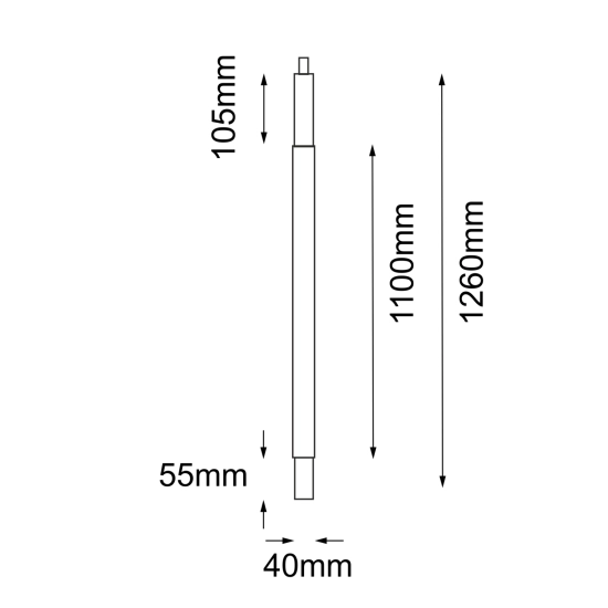 Smukła lampa wisząca do oświetlenia tarasu lub werandy 126cm