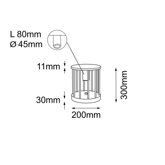 Niska lampa ogrodowa, lampa zewnętrzna o wysokości 30cm